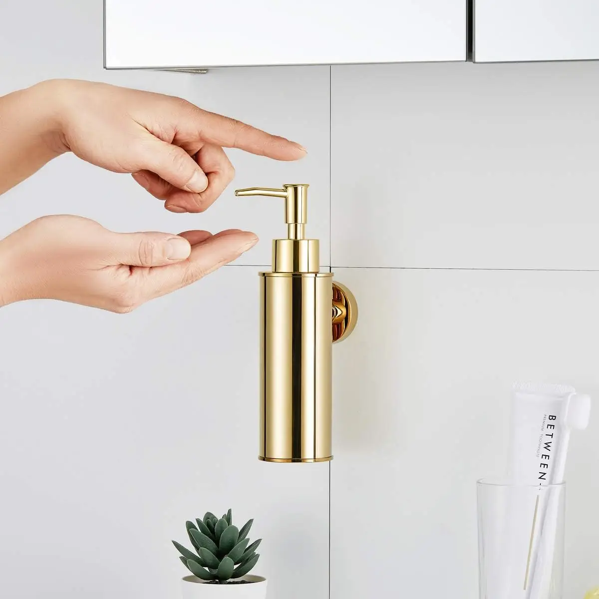 

304 stainless steel hotel shower gel hand sanitizer press wall hanging soap dispenser emulsion bottle