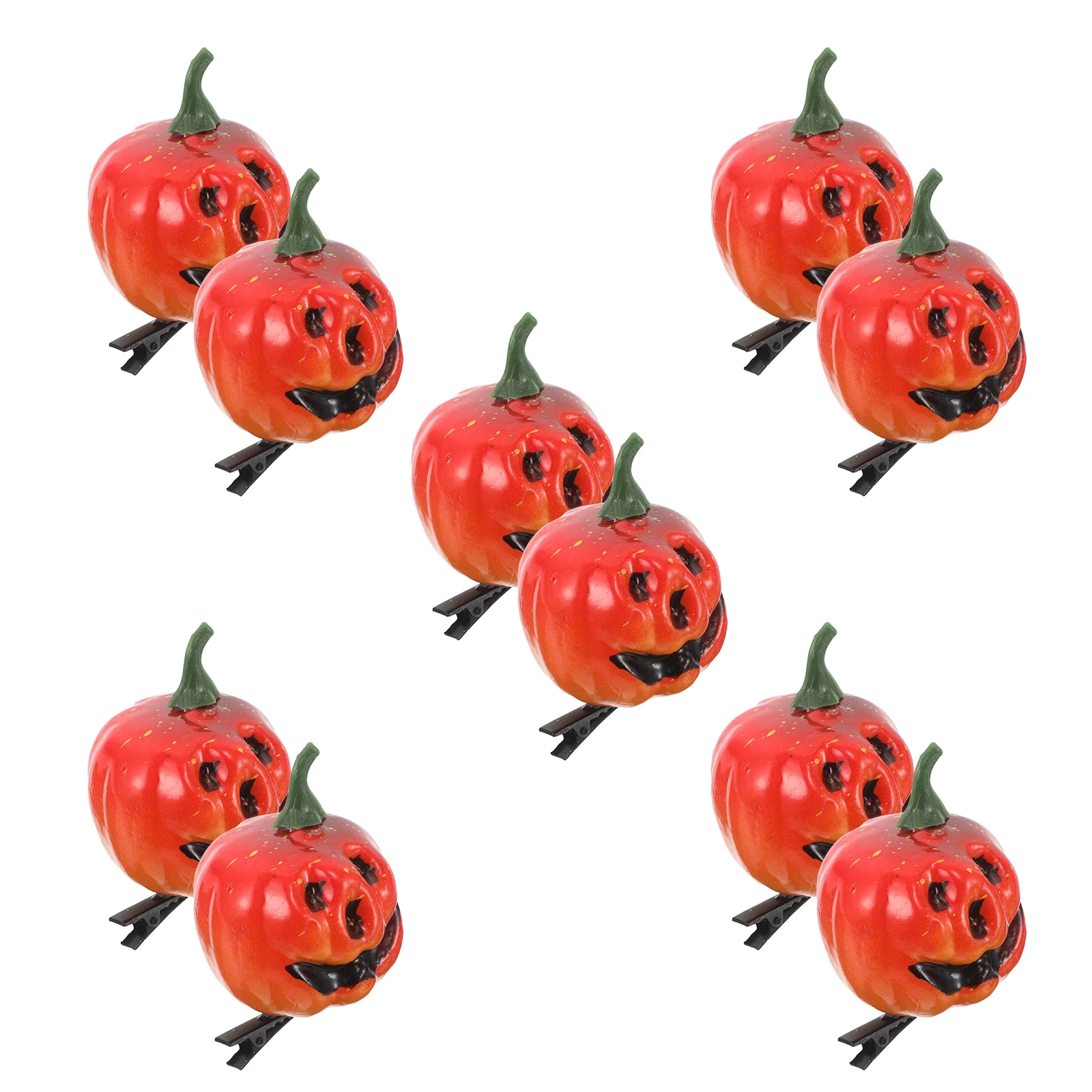 

10 Pcs Non Slip Hair Accessories Halloween Pumpkin Hairpins Duckbill Clips Metal Ghost Pumpkins Headband Child