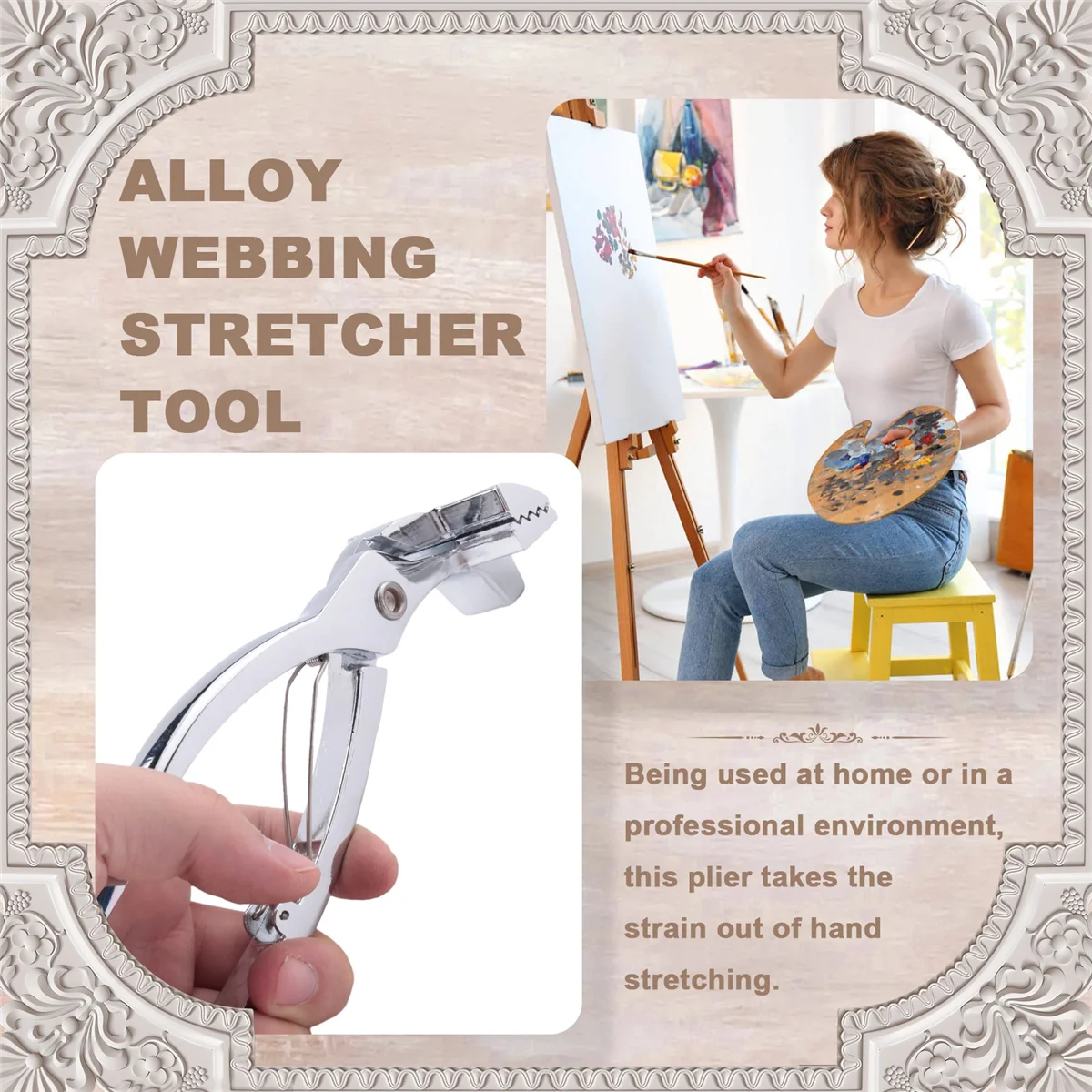 ADP-Oil Painting Canvas RVS Stretching Plier Tool