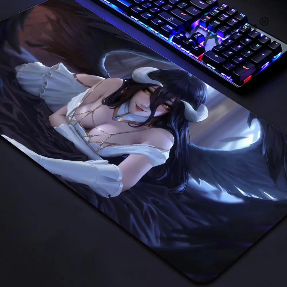 

Коврик для мыши Albedo Overlord, Настольный коврик для мыши, милый Настольный коврик HD, увеличенная игровая клавиатура, большой размер XXL, игровой коврик для мыши 120x60