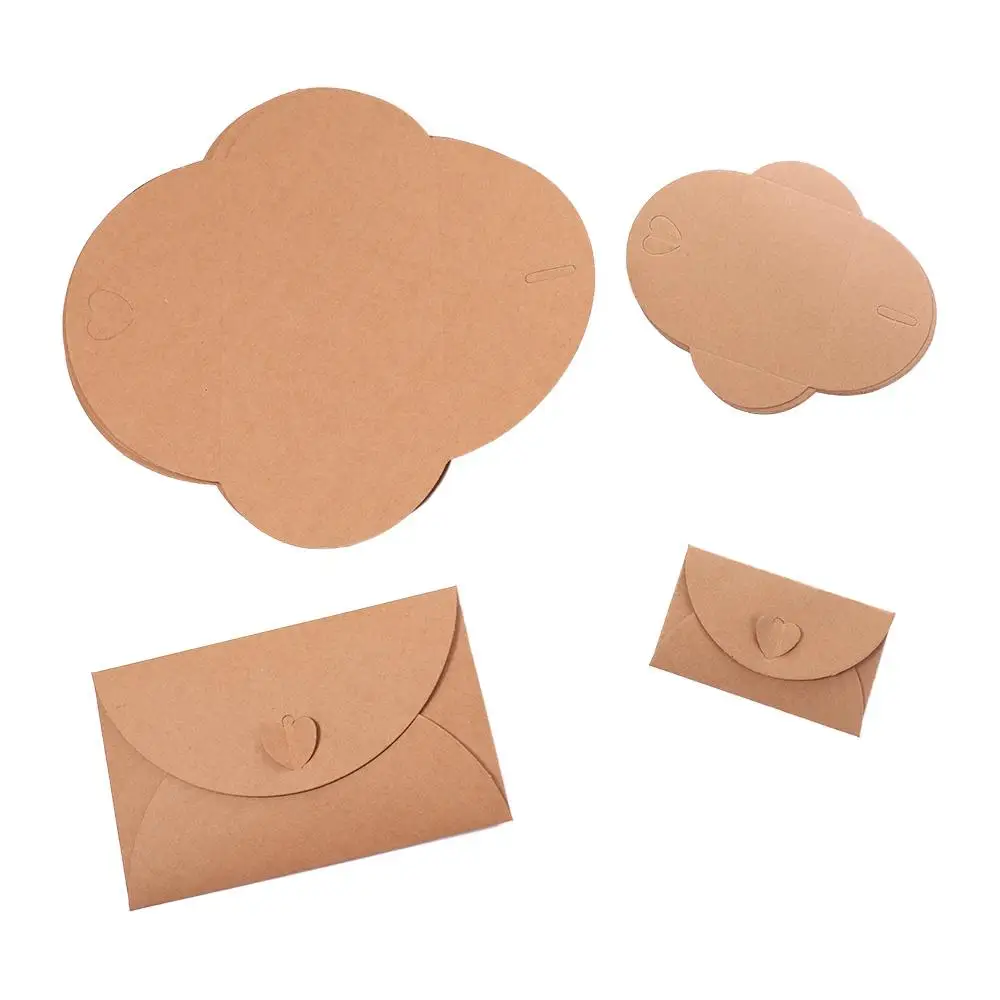 

Romantic Handmade Love Letter Gift Card Envelope Kraft Paper Paper Envelopes Love Button