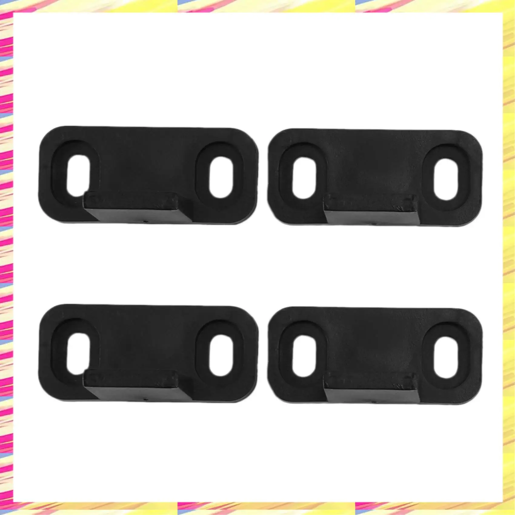 ABJJ 2 Set Sliding Barn Door Floor Guide Bottom Adjustable Dual Clip Floor Mounted Guide Hardware