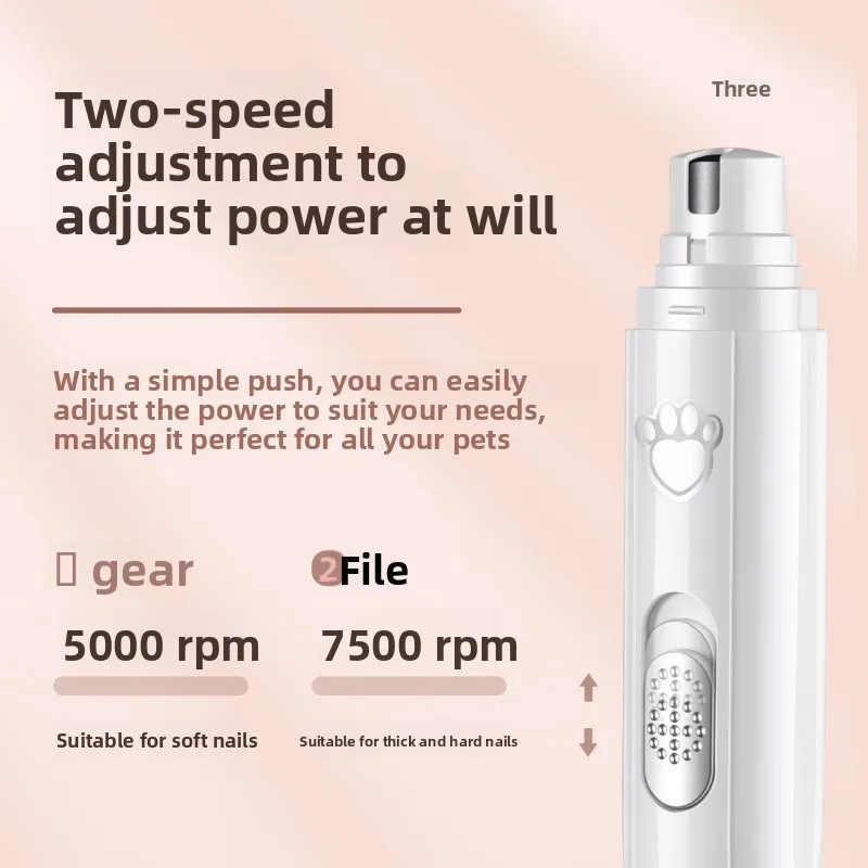 

Cross border multifunctional pet nail polisher scissors dog cat nail clipper LED lights nail clippers knife blood line shining