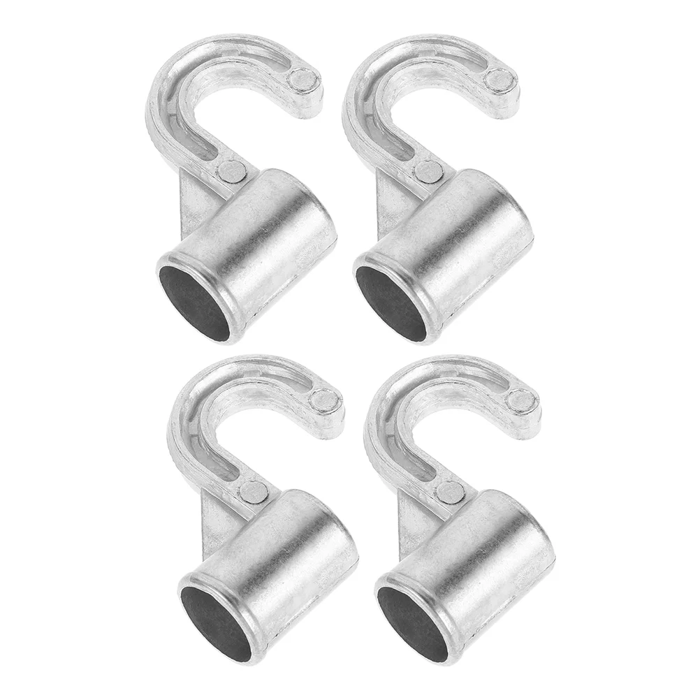 4 Pcs Wardrobe Hook Bag Hooks Closet Hanger Connector Belt for Rod Support Pot Hangers Space Saver Aluminum Alloy