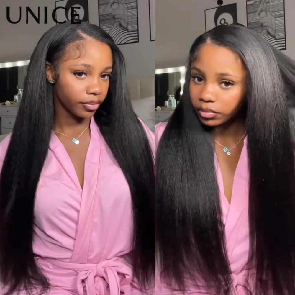 

UNice InvisiBlend™ Kinky Straight V Part Wig Human Hair Minimal Leave-Out Easy Blend Beginner Friendly