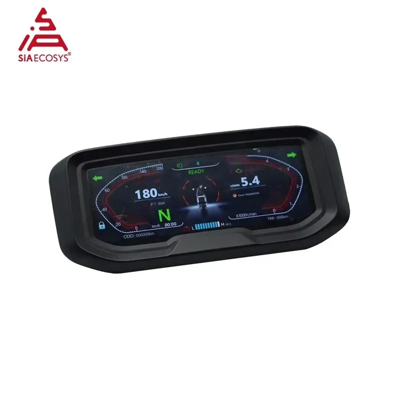 Hot Sale SiAECOSYS New Arrival SCJ6877-E 6.8inch Speedometer for Electric Scooter Motorcycle Adjustable TFT Display Plastic