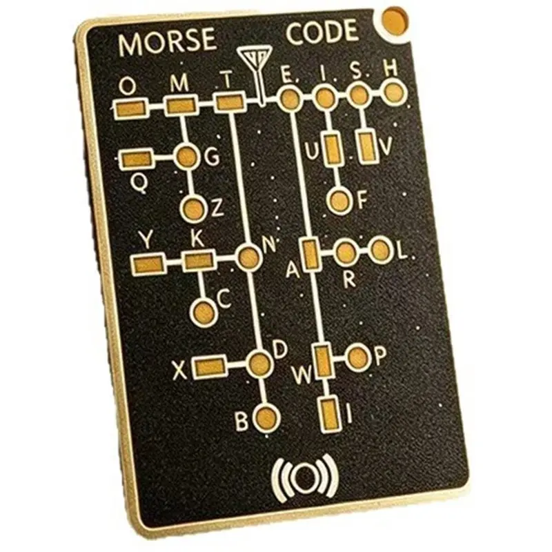 Morse Code Trainer Card-Real-Time Feedback Interactive LED Audio Telegraph Practice Tool Record Playback Portable PCB