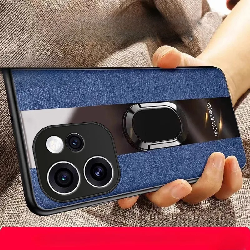 شبكي بو الجلود الحال بالنسبة ممن لهم رينو 15 برو المغناطيسي حلقة معدنية حامل حامل للصدمات غطاء للحماية ل ممن لهم رينو 15 برو