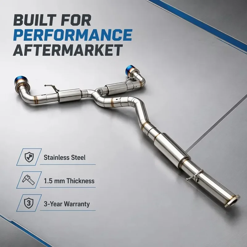 Perfectly Customized Performance Cat Back Exhaust Muffler Specifically Designed for Toyota GR Yaris 1.6T Gen1 Gen2 2020-2025