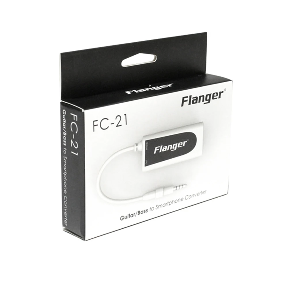 Flanger FC-21 Guitar Converter Electric Guitar Bass Mobile Phone Tablet Adapter Compatible for Android iPhone Guitar Accessories