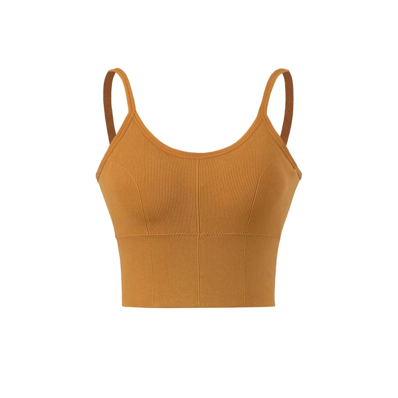 Sexy U-Ne Strap Vest Women's Summer ort Slimming Tight Fit Hot Girl Beautiful Ba Top with Chest Pad Street Sle Pure C...