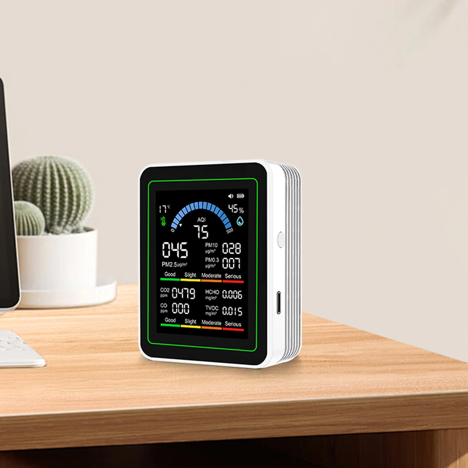 

10 In 1 Multifunctional Air Quality Detector Air Quality Monitor Portable Smartair Quality Tester for Home/Car/Plant/Pet/Hotel