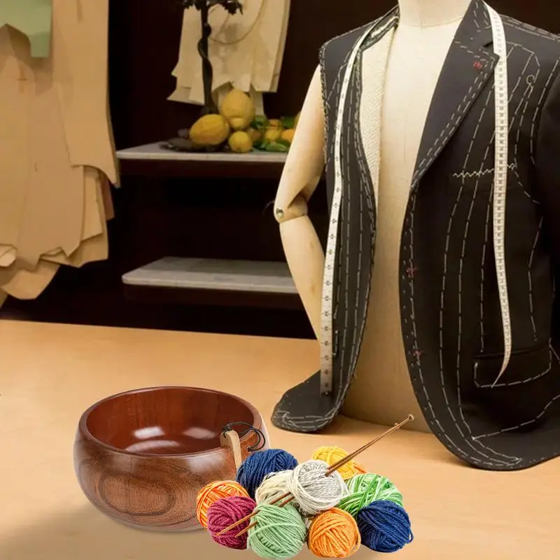 

Чаша для пряжи, органайзер для деревянной пряжи, миска для начинающих, органайзер для вязания для дома, общежития, путешествий, поделки, вязания для женщин, начинающих