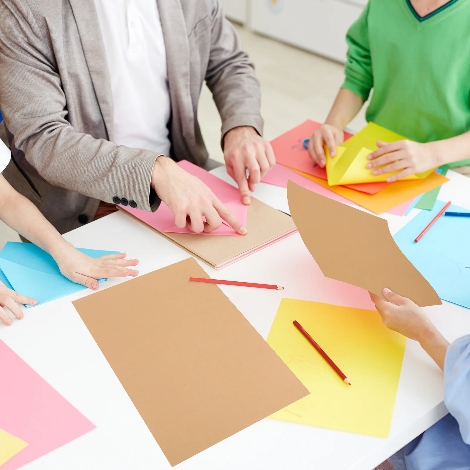 

50Pcs Thick Craft Cardstock Paper Sheets Heavy Cardboard for Drawing Painting DIY Handmade Scrapbooking Projects