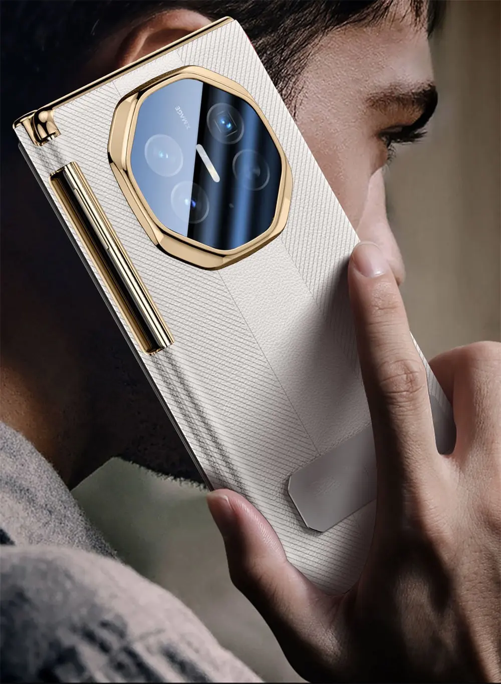 Genuine Nappa Cowhide Leather Case For Huawei Mate XT XTS Window View Cover
