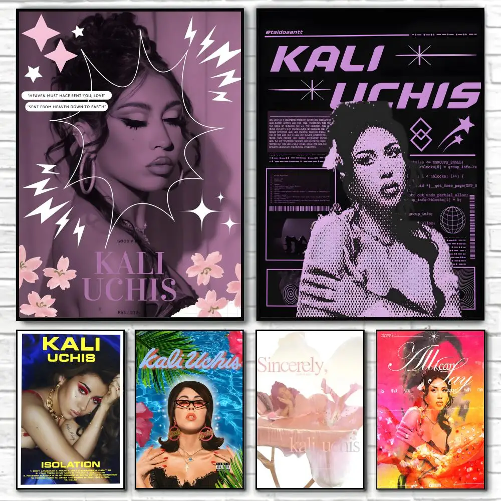 Pegatina de pared autoadhesiva impermeable para el hogar, decoración estética para sala de estar, dormitorio y bar S-Kali Uchis