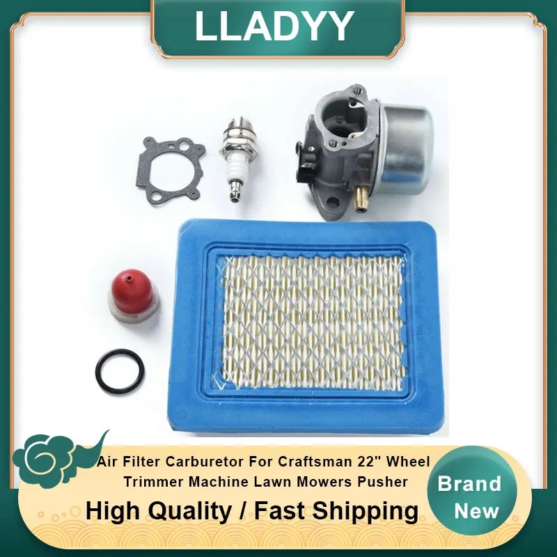 Filtro de ar Carburador para Craftsman 22 Máquina Aparador Roda Cortador Gramado Empurrador