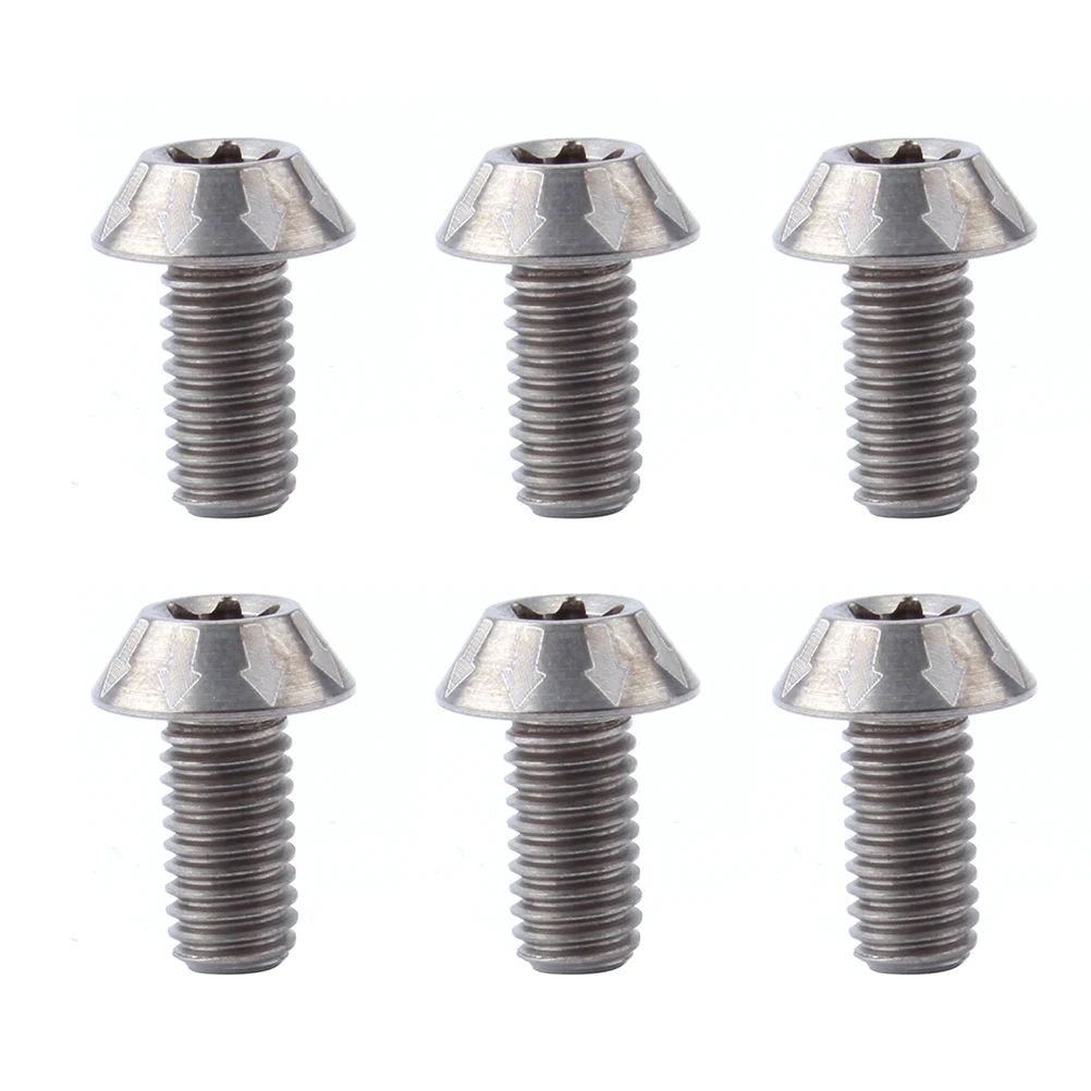 

6 pcs Titanium Alloy Screws Durable Replacement Bike Disc Rotor Bolt For Road Mountain Brake Repair Accessories Upgrade