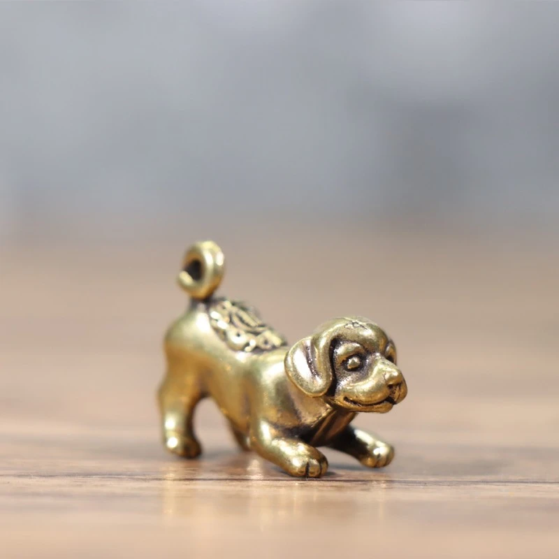 Brass Paperweight Carving Chinese Calligraphy Painting Weight Press Prop Cute Metal Dogs Tortoise Paper Weight  Paperweights