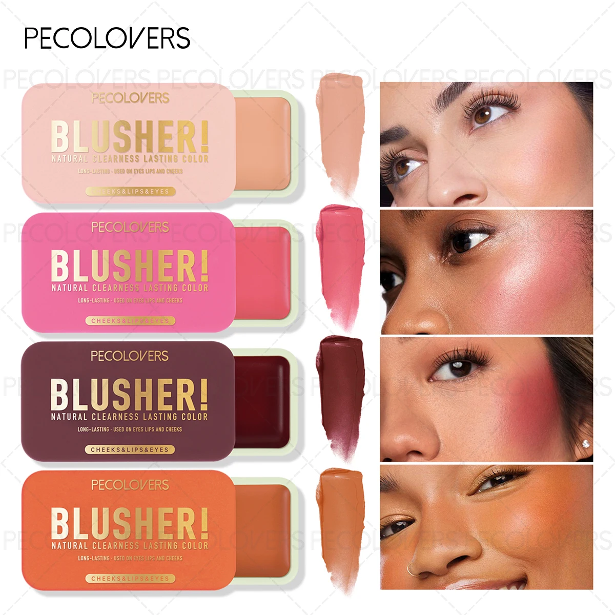 1PC Matte Blush and Lip Gloss - Smooth Mashed Potato Texture, Easy To Apply, Highly Pigmented, Long Lasting, Christmas Gift