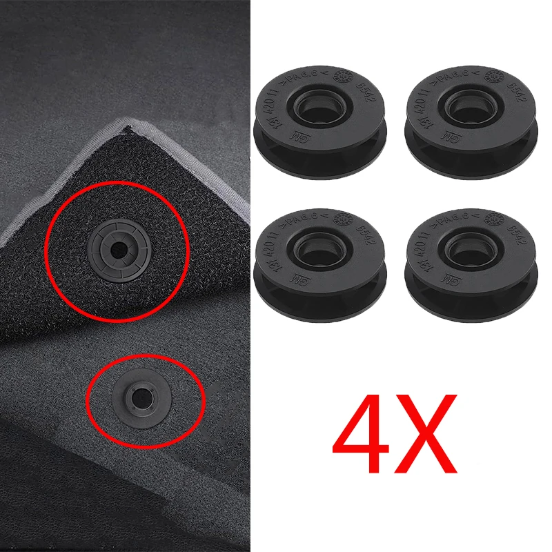 4X Car Carpet Floor Mat Clips Fastener For Buick Cadillac Cadillac Chevrolet Caterpillar Dodge Ford Gmc 13142011 13142012