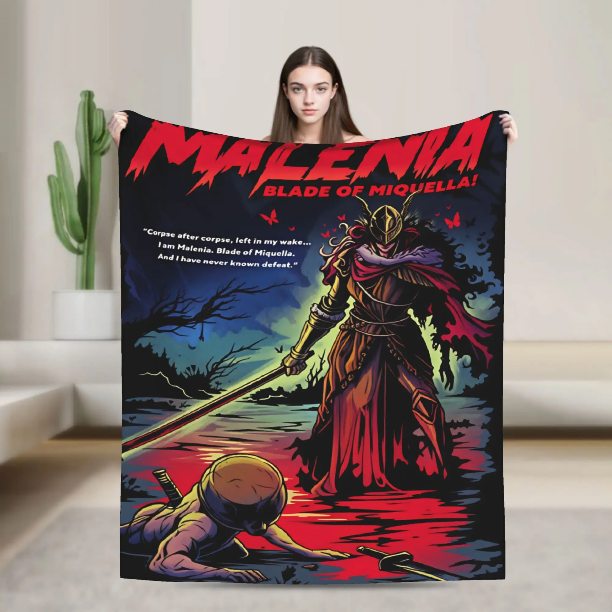 ELDEN RING Malenia Blade of Miquella Blanket Quality Super Warm  Throw Blanket Spring Airplane Travel Outdoor Graphic Bedspread