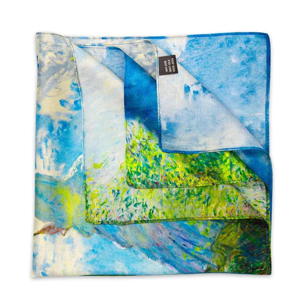 53cm 100% 순수 실크 두건 여성 파라솔 스카프 여성 머리띠 탑 천연 실크 손수건 남성용 포켓 스퀘어 넥타이