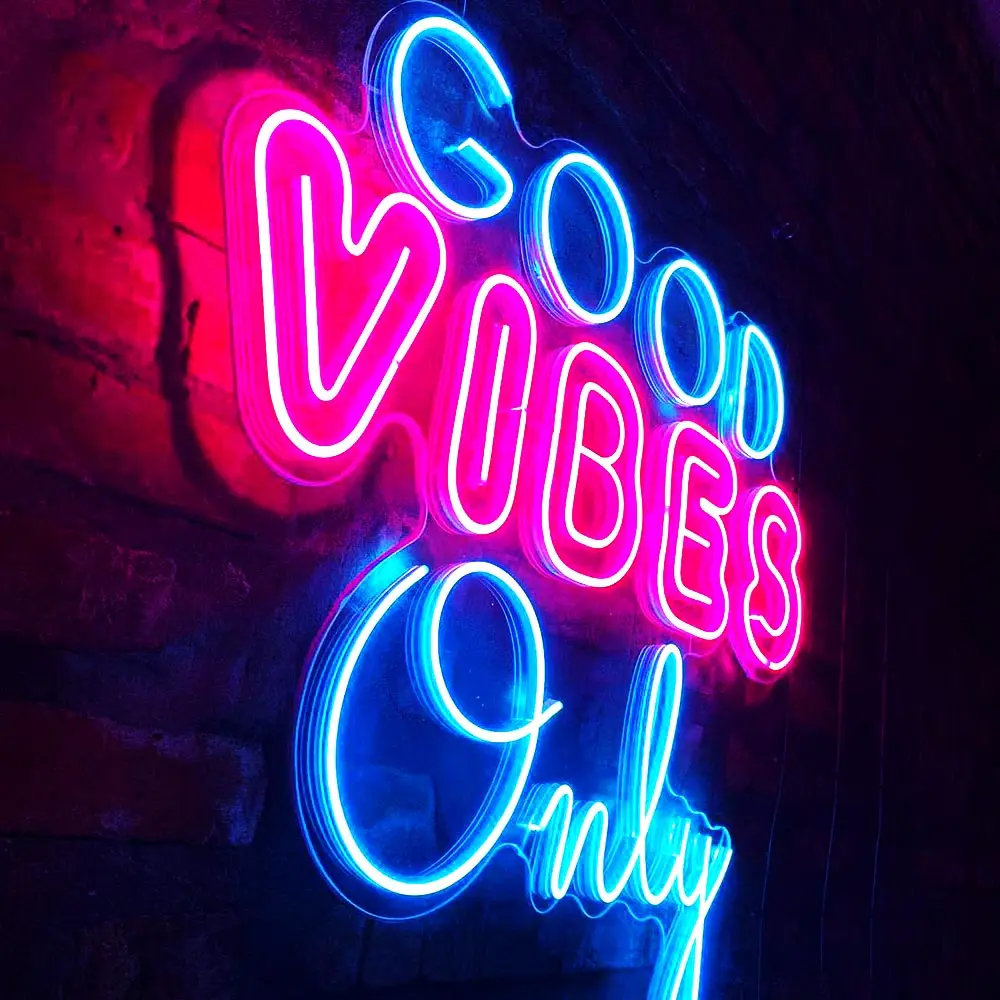 

Good Vibes Only Sign Free Design Custom Neon Sign Letter Room Party Decor Led Luminous Signs Handmade Light Custom Led Neon Sign