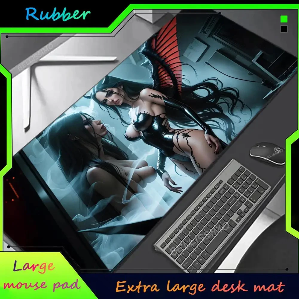 

Dark sexy beauty HD Print Large Mouse Pad cartoon Rubber Gaming Mousepad Big Boobs Non-Slip Mouse Mat Anime Girl Keyboard Pads