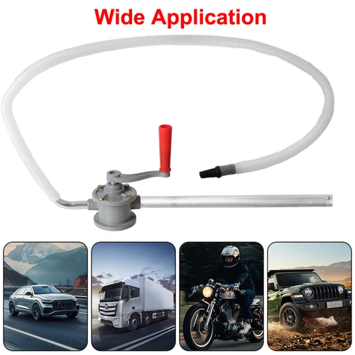 Imagen 2 del producto Herramientas de manivela de estilo de coche, transferencia de ventosa de sifón con manguera de aceite Bomba de aceite manual, inyector de aceite de engranaje, bombas manuales de vacío de aluminio