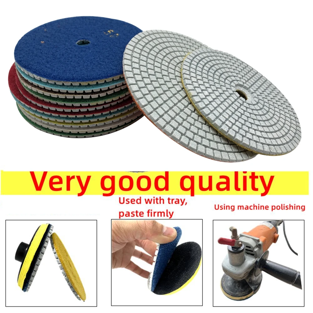 6-inch 150mm diamond polishing pad, stone refurbished polishing grinding disc for polishing granite, concrete, and marble