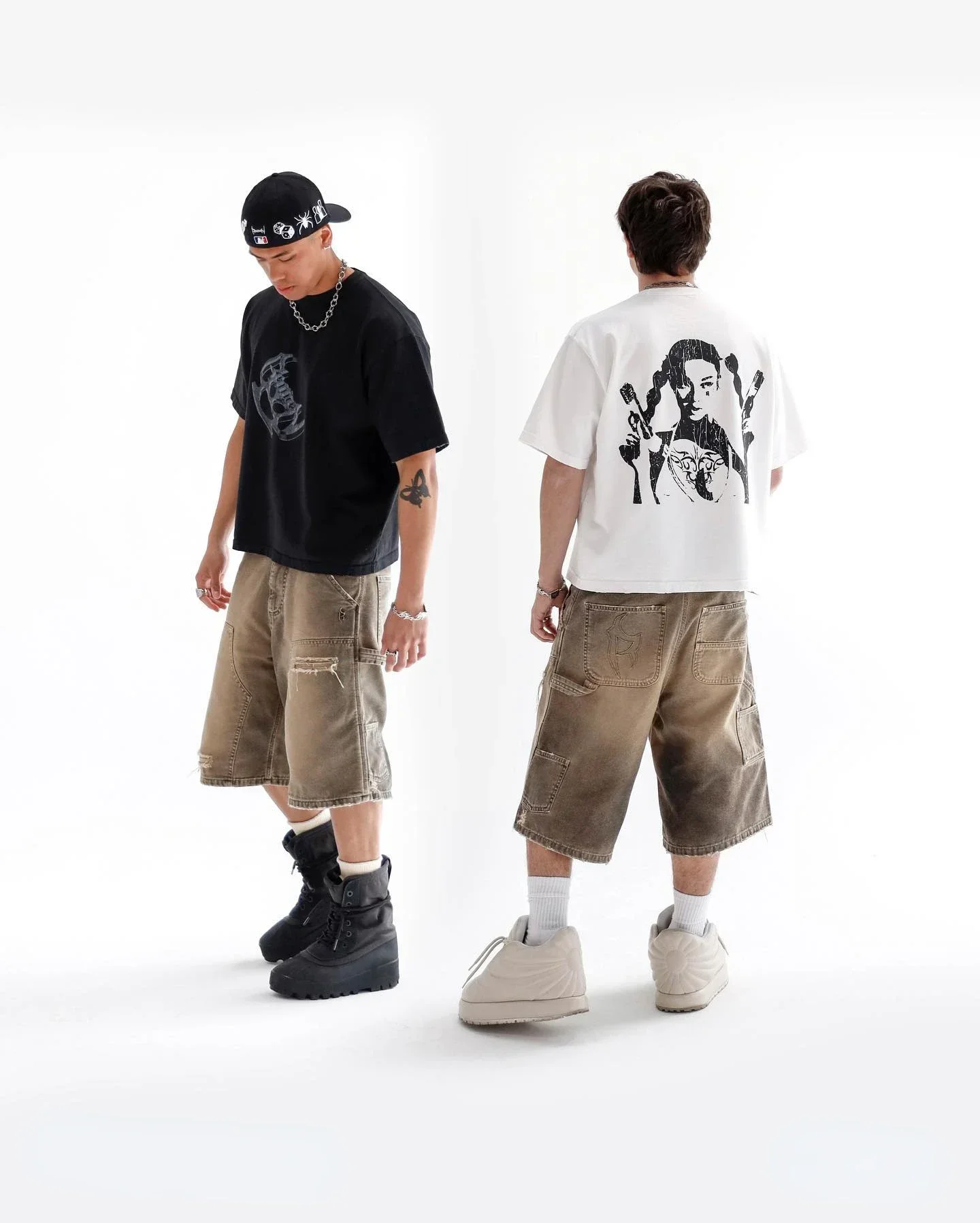 Summer Hip Hop Punk Wash Denim Shorts Men Y2k Vintage Ripped Hole Baggy Work Shorts Harajuku Jorts Basketball Shorts Streetwear