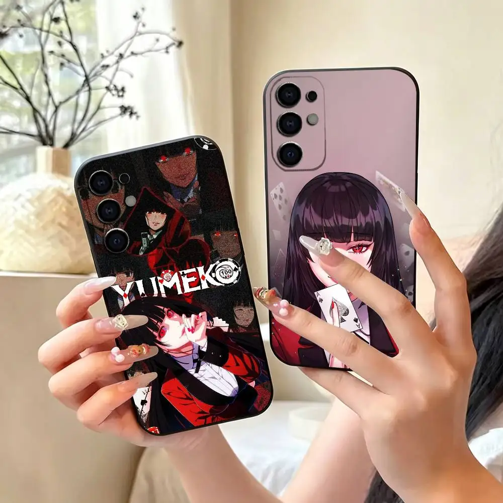 Y-Yumeko Jabami Anime Kakegurui gift Phone Case For Samsung S25,S24,S21,S22,S23,S30,Ultra,S20,Plus,Fe,Soft Silicone Black Cover
