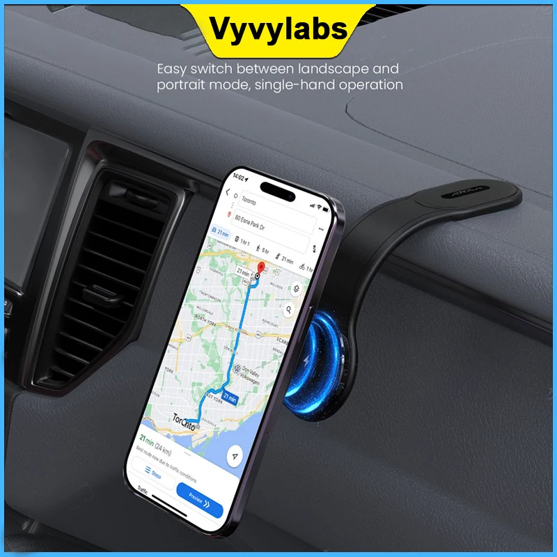 

Vyvylabs Car holder magnetic Car Phone Holder bendable dashboard windshield for iPhone 15 14 13 12 Pro Plus Max Xiaomi Samsung