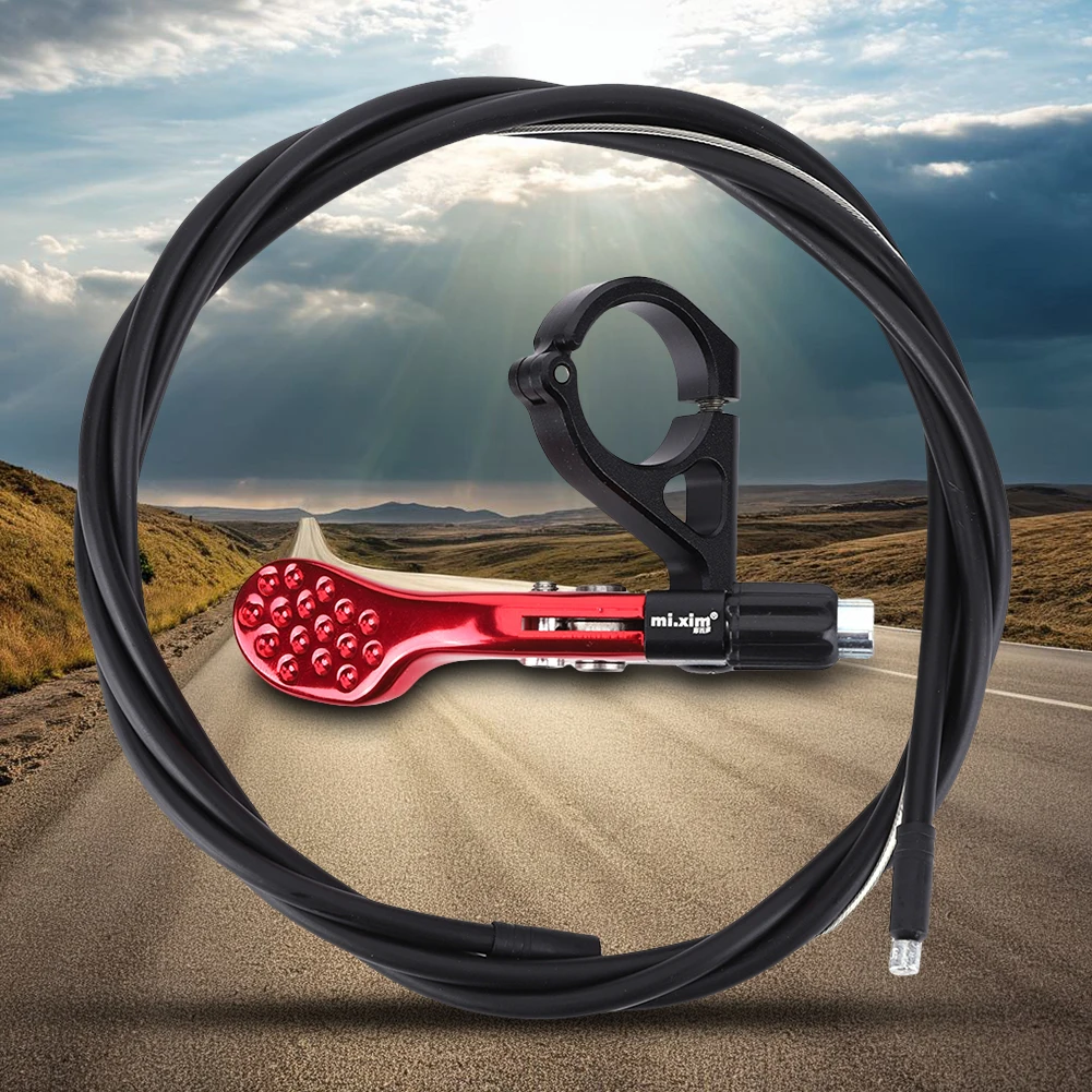 

Bicycle Dropper Seatpost Remote Wire Control with Smooth Action Bike Seat Tube Switch for External Internal Routing Droppers