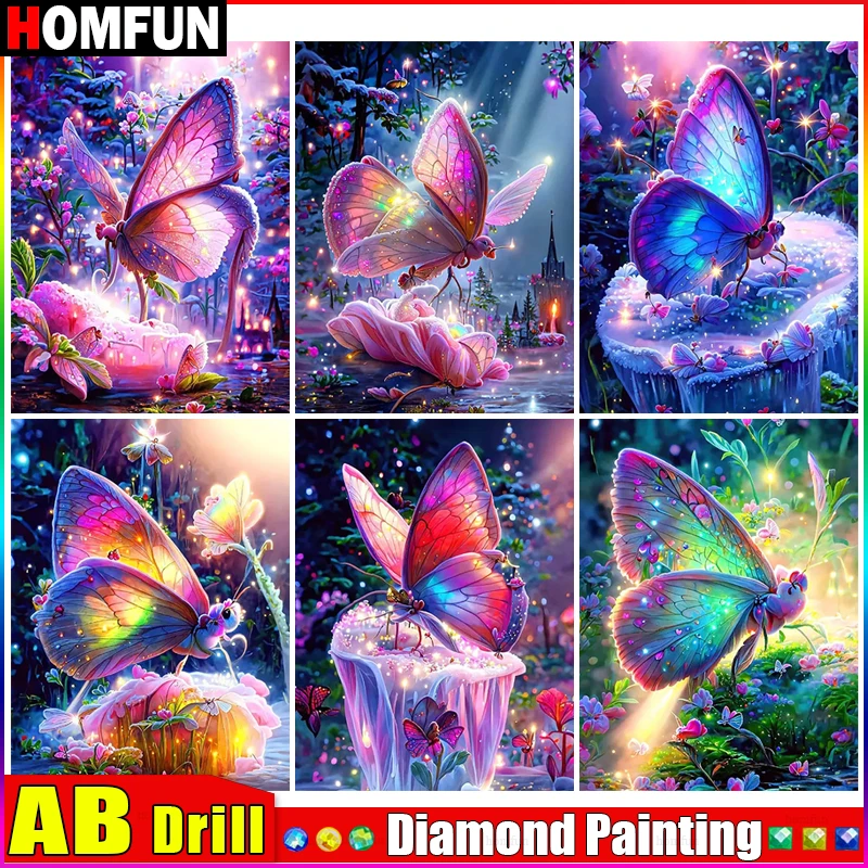 HOMFUN AB Square/Round Drill 5D DIY Diamond Painting 