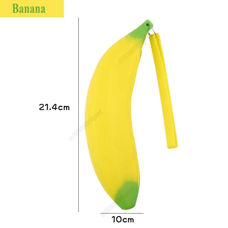 Imagem -04 - Grande Capacidade Soft Silicone Zipper Lápis Case Berinjela Ervilha Milho Legumes Frutas Crianças Escola Caneta Papelaria Bolsa de Armazenamento