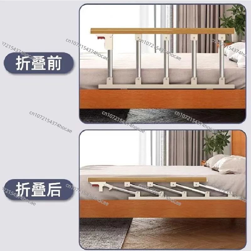 One click folding guardrail anti fall bed side bar aluminum alloy/stainless steel/carbon steel guardrail