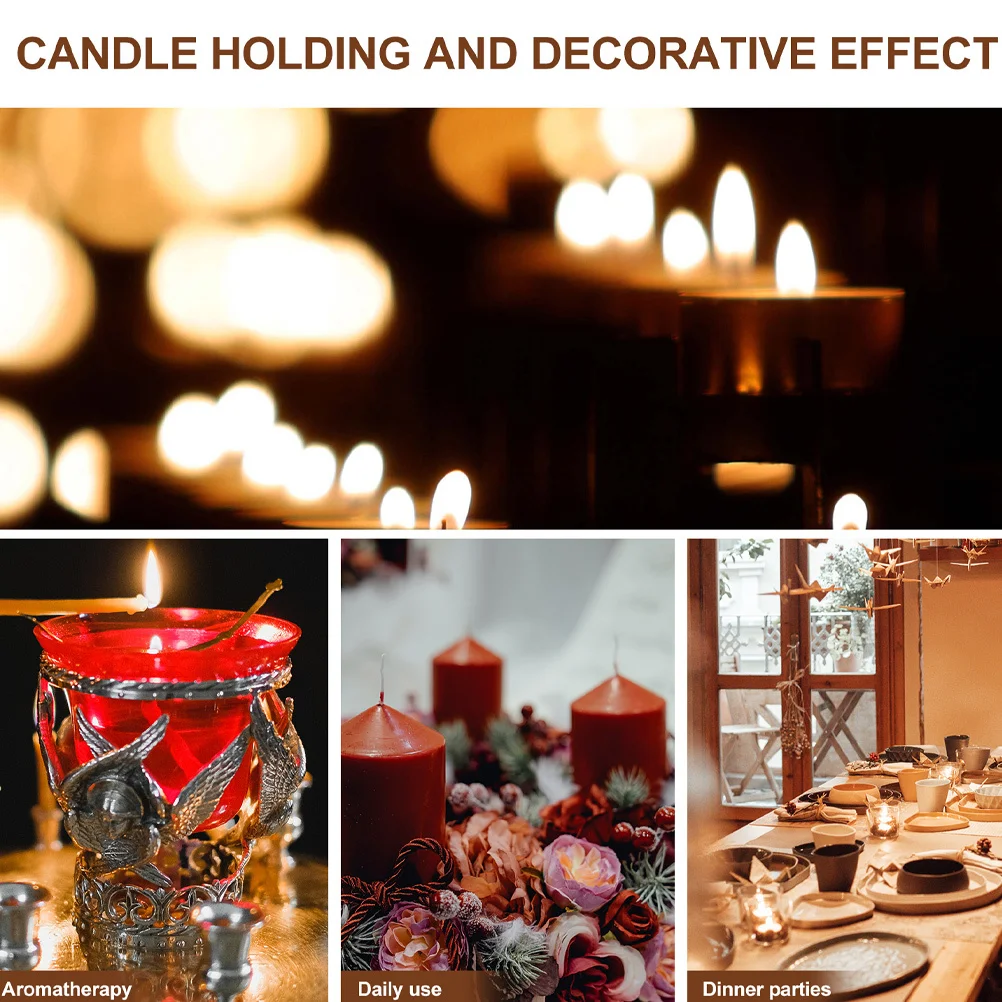 

2Pcs European Candlestick Holders Iron Material Tea Light Holder for Wedding Party Decor Holder