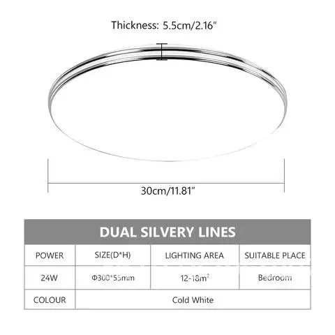 Moderno dimmable luzes de teto LED, luminária, superfície montada, lâmpadas de sala de estar, 220V, 12W, 18W, 24W, 36W, 72W