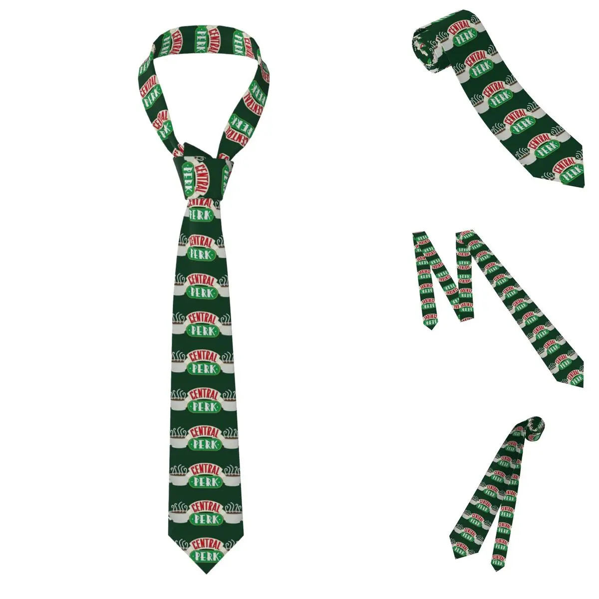 Central Perk Friends TV Show (2) Necktie for Men Silk Polyester 8 cm Neck Ties Party Suits Tie Classic Gravatas