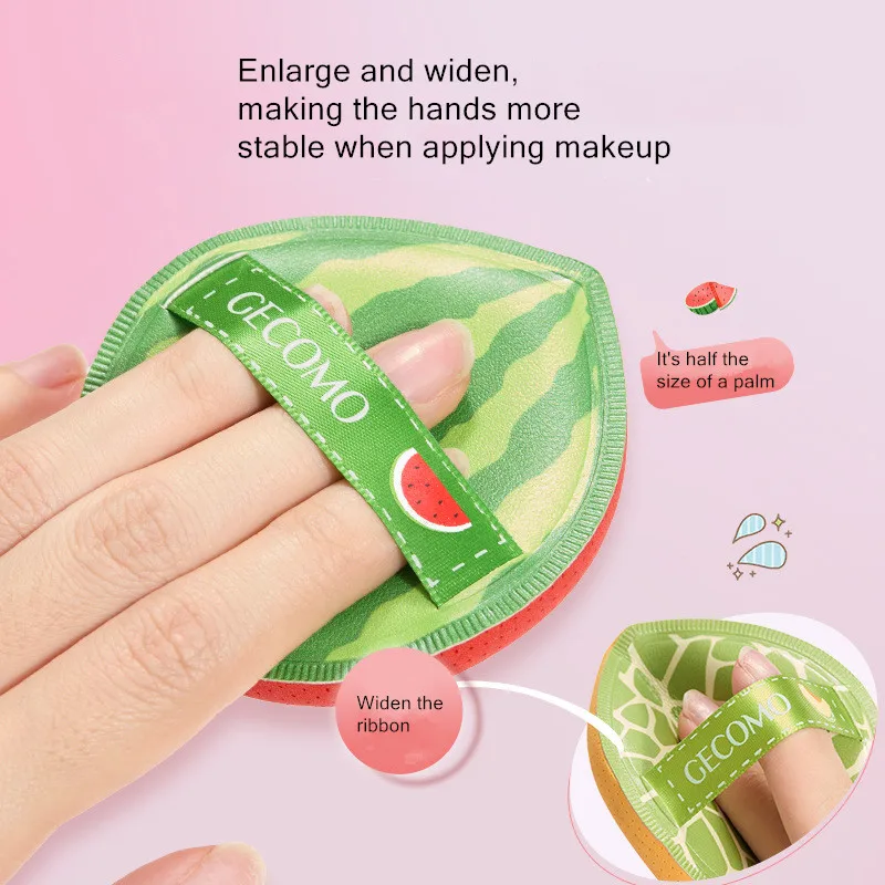 2PCS Cute Fluffy Foundation Powder Puff Super Soft Marshmallow Makeup Blender Sponge Wet Dry Dual Use Applicator Cosmetic Tool