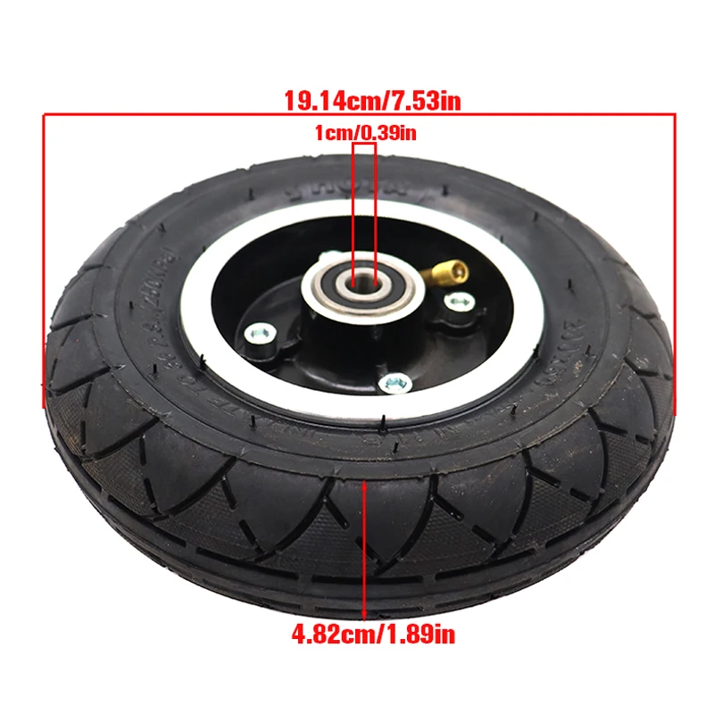 High quality wheels 200x50 inflatable wheels with disc brake rims for electric scooter 8-inch wheel replacementtyres