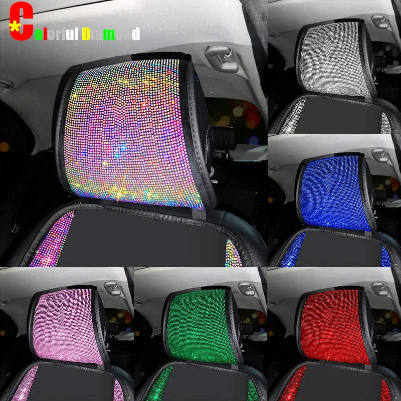 Crystal 3D Auto Leather Car Seat Covers Protective Universal Waterproof Vehicle Cushion Cover Fit For Women Ladies Most Popular