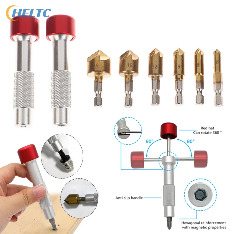 1pcs Aluminum Alloy Red Cap Reinforced Screwdriver Handle Turn Manual Drilling Automotive And Appliance Repair Tools