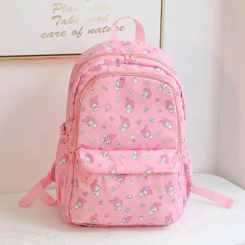 Sanrio Characters Backpack Kuromi My Melody Cinnamoroll Pompompurin Pochacco Hello Kitty Cute Anime School Bag for Kids Gift