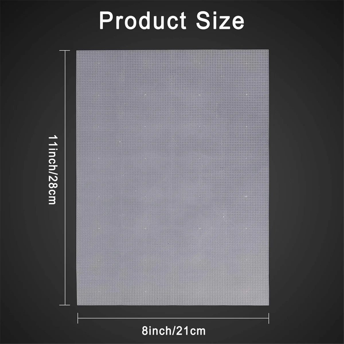 Plastic Mesh Canvas Sheet, Aida para Cross-Stitch Making, Organizador de Jóias, Branco, 14 Contagem, 14 CT, 11x8 Polegada, 4 pcs