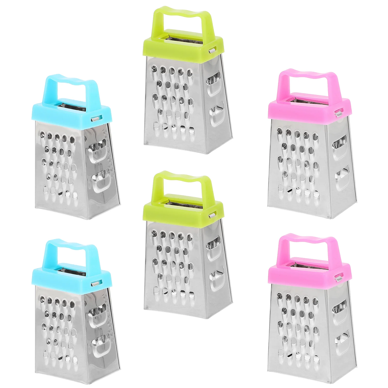 6 Pcs Mini Cheese Grater Peanut Butter Stainless Steel Kitchen Graters For Plastic Multi-use Vegetable Baby
