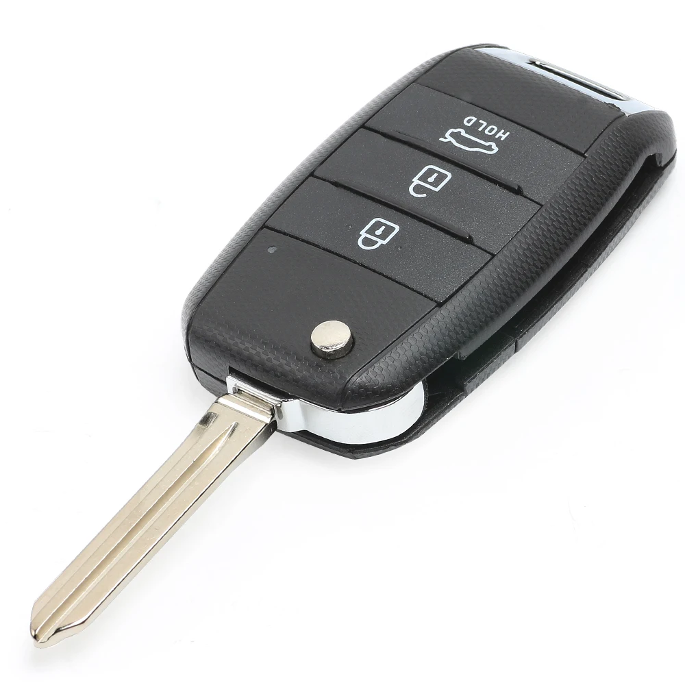 KEYECU Flip Remote Key Shell Case Fob 3B/4B for Kia Sorento Carens K3 K5 Cerato Forte Rio Optima