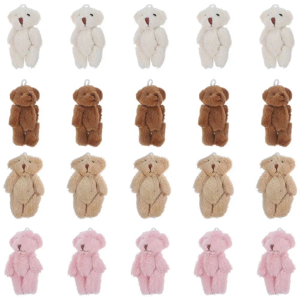 

20Pcs Mini Stuffed Bears Soft Small Bear Decorations for Keychain Baby Shower Birthday Wedding Party Favors Cute